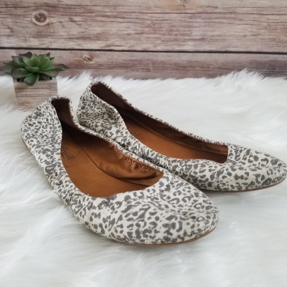 Lucky Brand Shoes - Lucky Brand Emmie Grey Leopard Ballet Flats